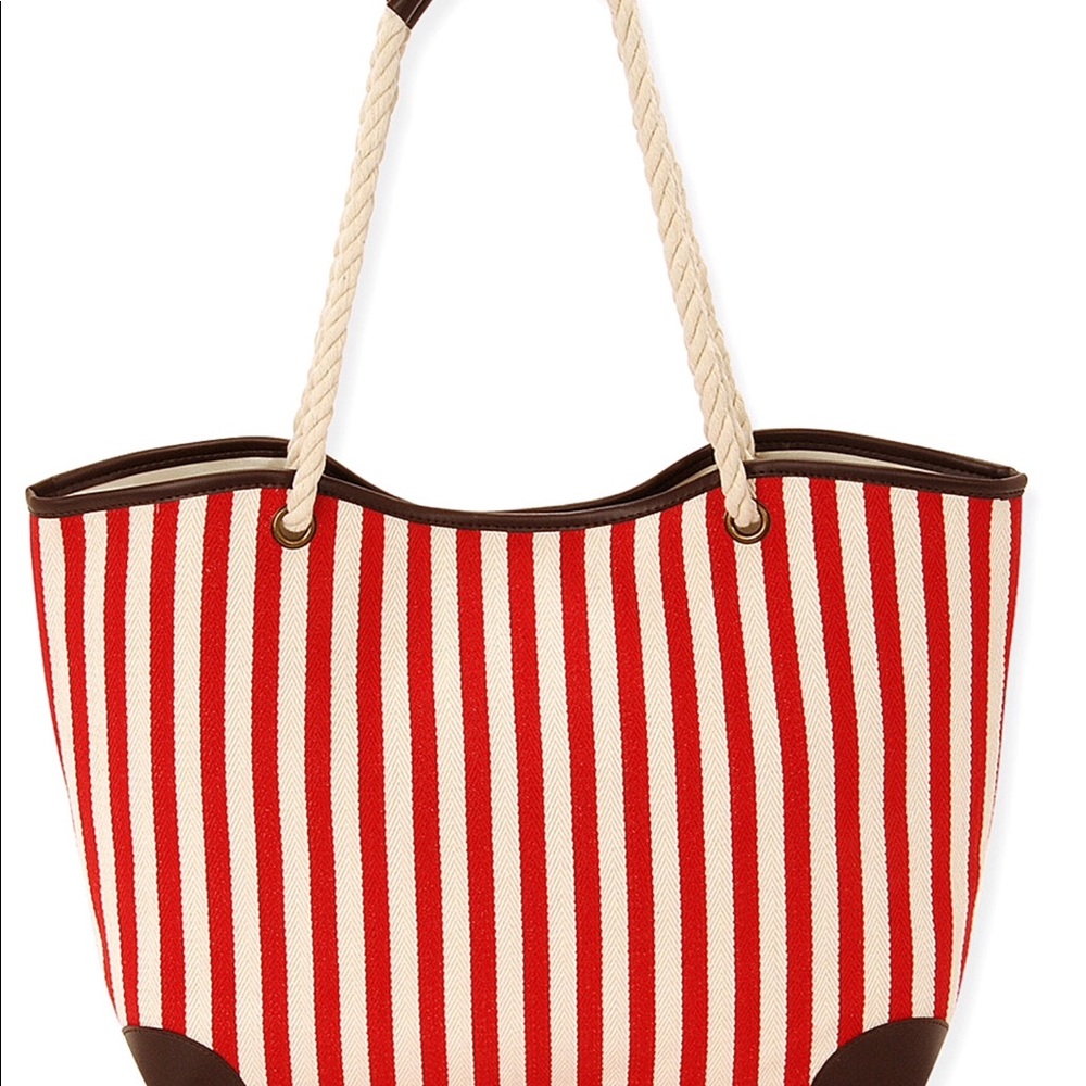 Sun N Sand Red Stripe Handbag